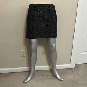 Elegant Black Tweed Skirt